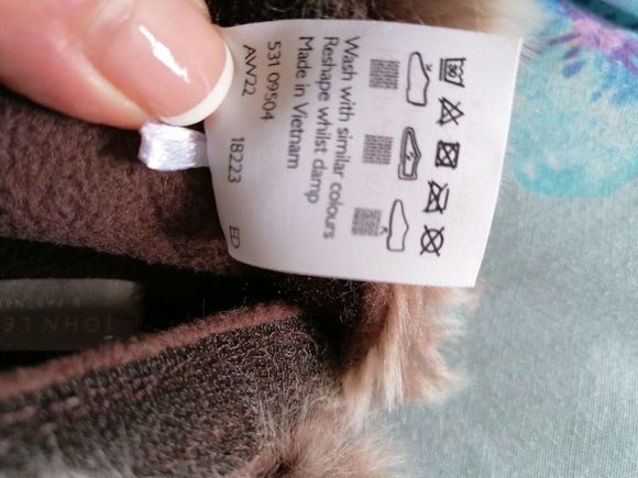 John Lewis Boy Toddler Slippers Size 9 Fury Bear Paws With Claws Strip Fasten - Picture 10 of 10